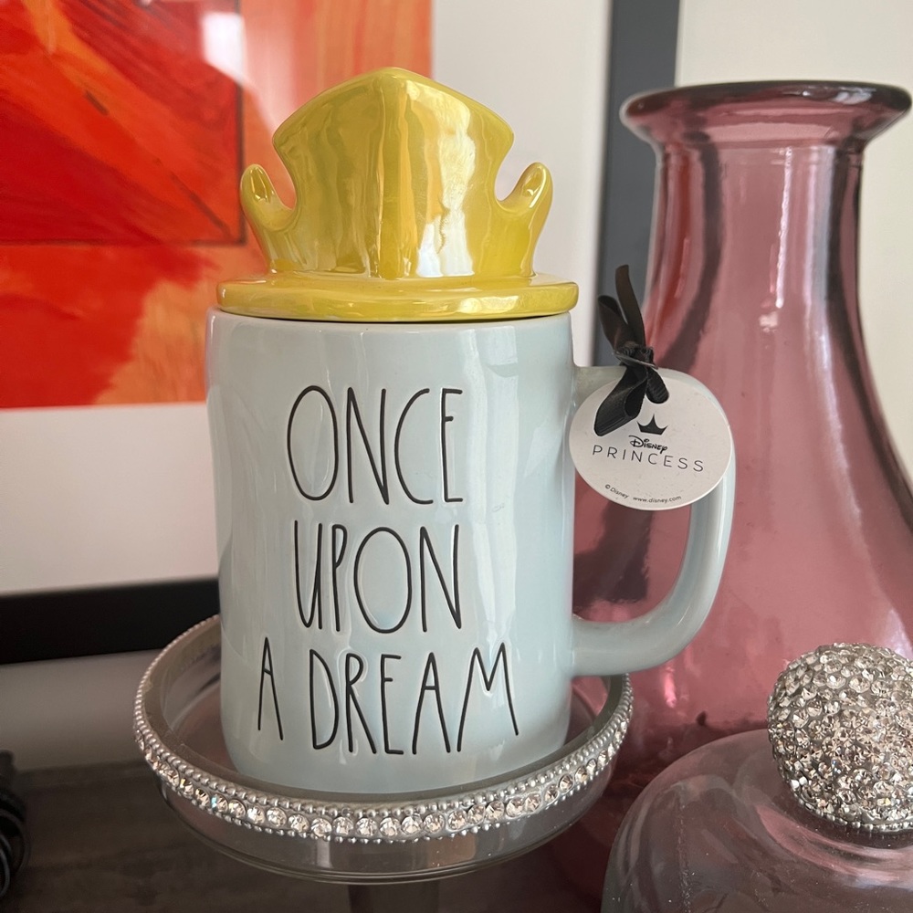 Rae Dunn Disney Aurora Once Upon a Dream Mug and Topper (1st Release)